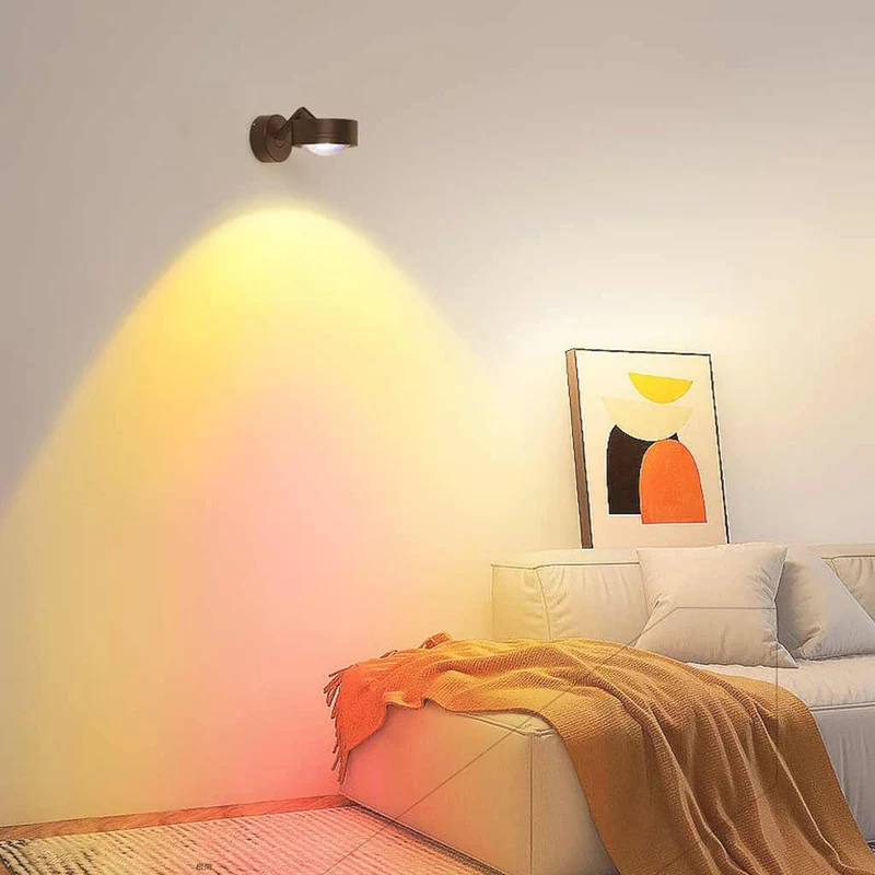 Ceiling / Wall Light Spotlight Sunset Ambient Adjustable LED, Black / White
