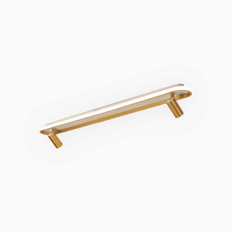 Flush Mount Ceiling Track Lighting Spotlight Stylish Linear LED, Gold & White