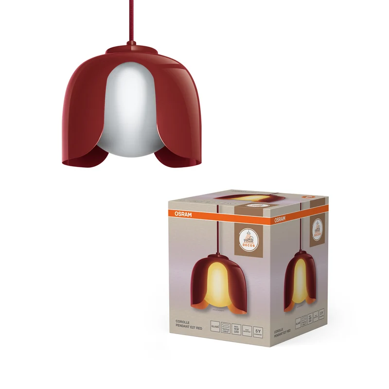 OSRAM DECOR Corolle Pendelleuchte E27 Rot