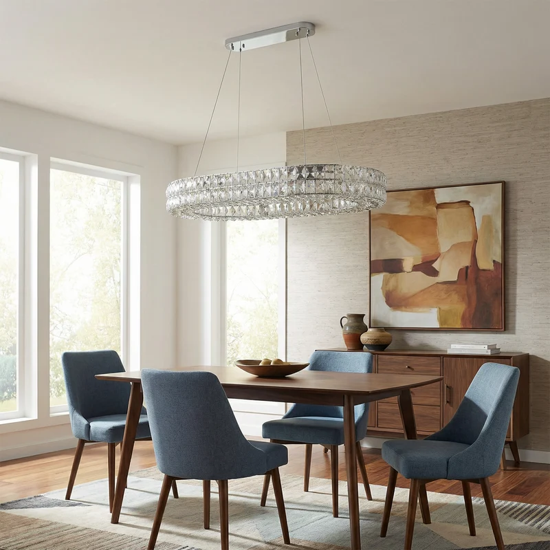 Zeitgenössische LED-Deckenleuchte in Gold – Oralya