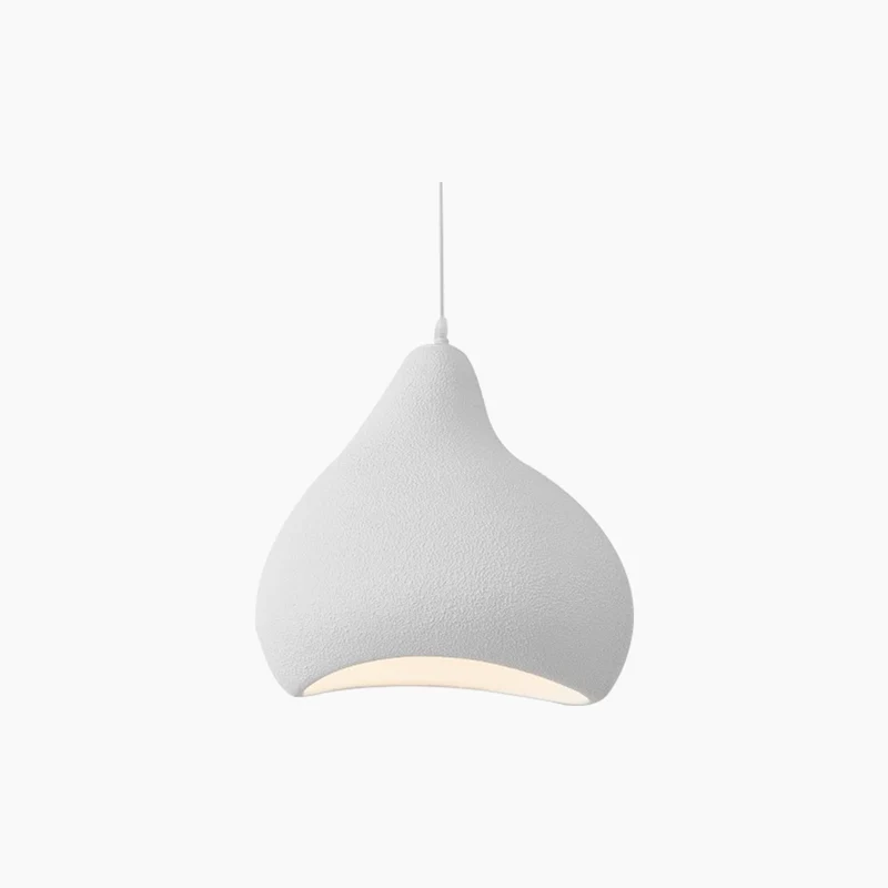 Pendant Light Japanese Wabi-Sabi Irregular Shape, White / Beige