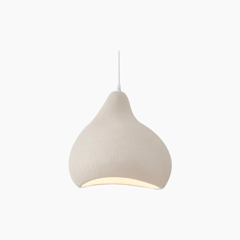 Pendant Light Japanese Wabi-Sabi Irregular Shape, White / Beige