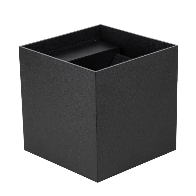 LED Wandleuchte 90° 7W 380lm 1800K extra warmweiß IP54 Schwarz - Lumo
