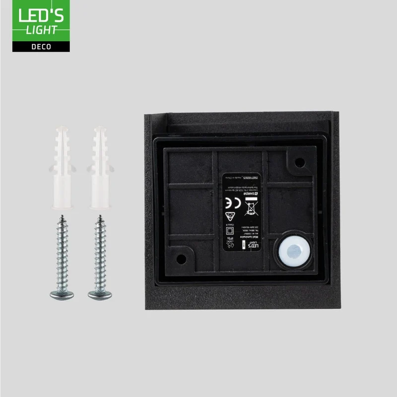 LED Wandleuchte 90° 7W 380lm 1800K extra warmweiß IP54 Schwarz - Lumo