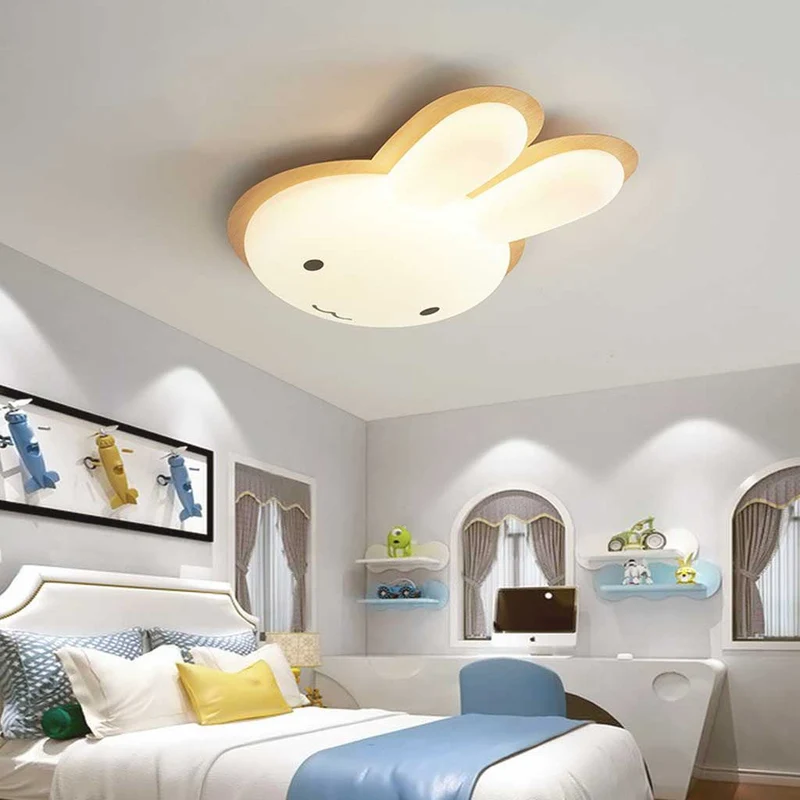 Flush Mount Ceiling Light Kids Room Unique Cartoon Dimmable LED