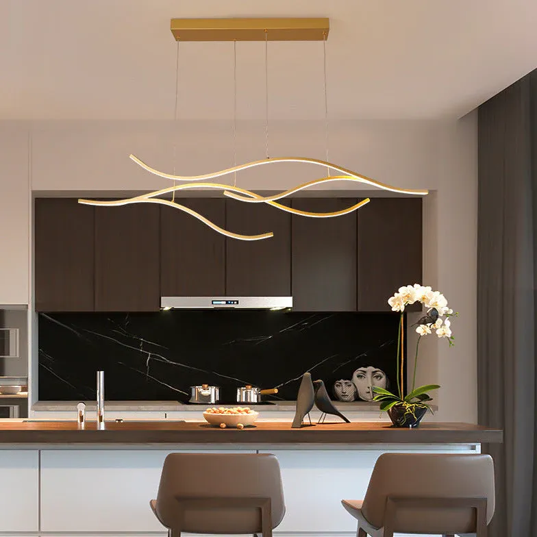 Moderne Pendelleuchte im Wellen Design für Esszimmer