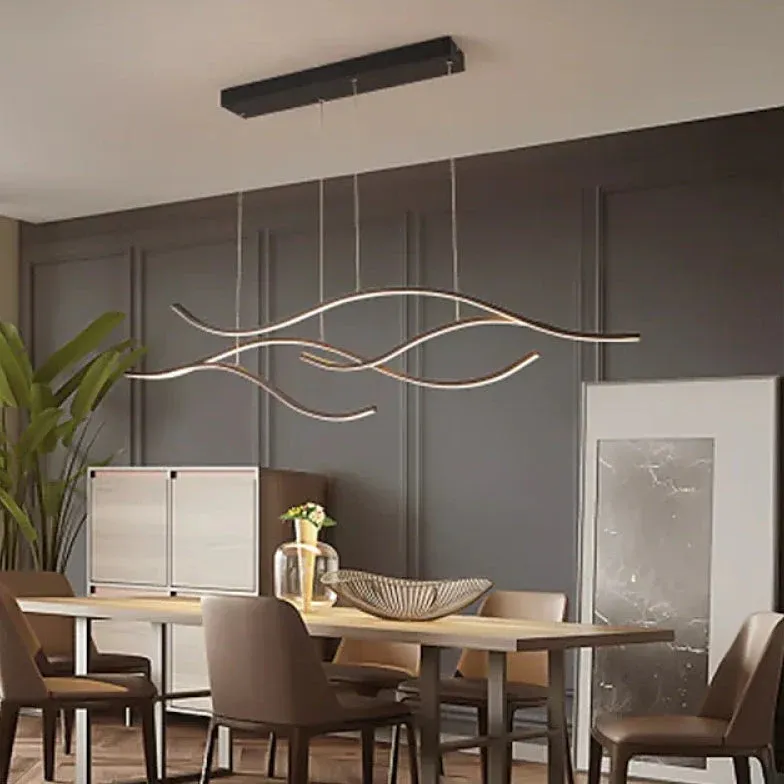 Moderne Pendelleuchte im Wellen Design für Esszimmer