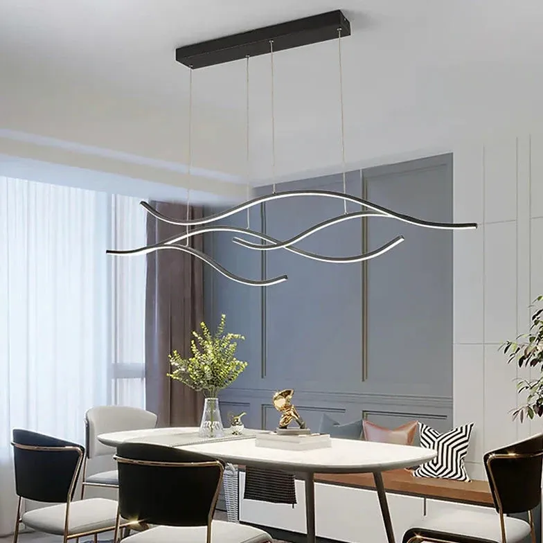Moderne Pendelleuchte im Wellen Design für Esszimmer