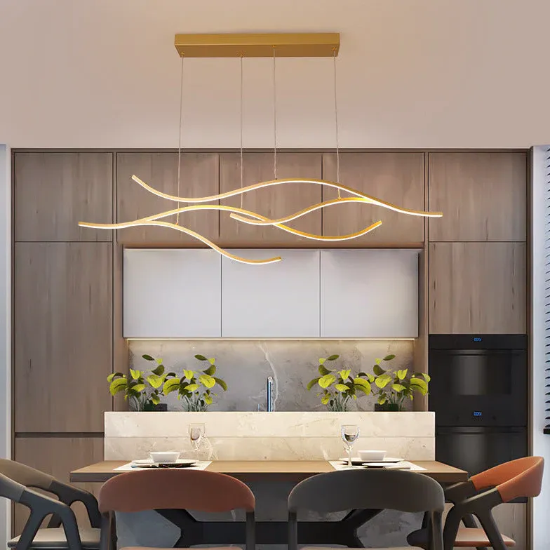 Moderne Pendelleuchte im Wellen Design für Esszimmer