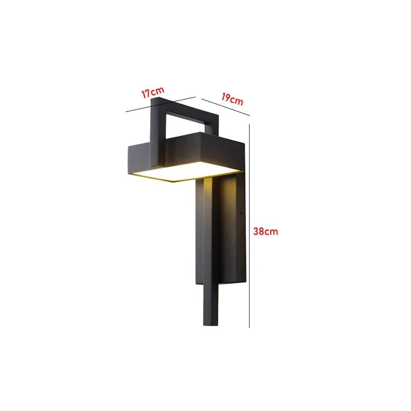 LED-Wandleuchte aus schwarzem Stahl für den Außenbereich – Armonéus