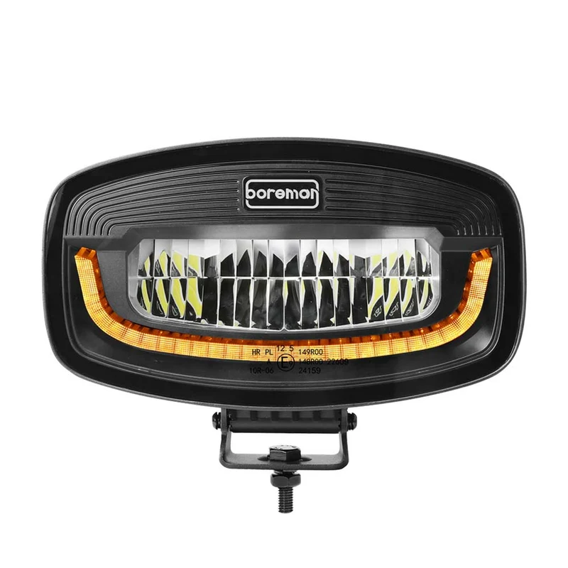 Boreman Phantom Dark LED Jumbo-Fahrscheinwerfer mit gelbem/weißem Positionslicht