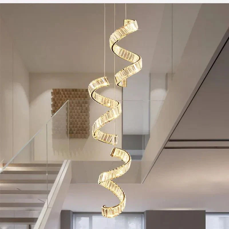 Goldener Kristall-Luster für luxuriöse Räume – Auréosial