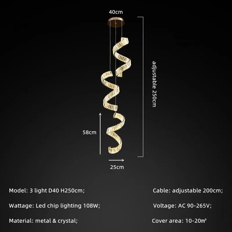 Goldener Kristall-Luster für luxuriöse Räume – Auréosial