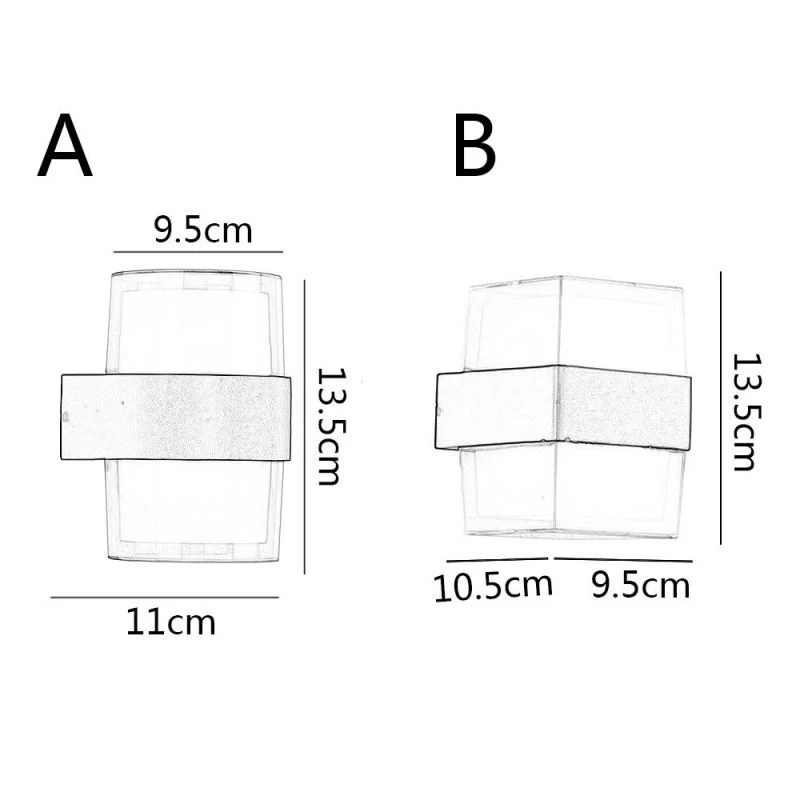 Außenwandleuchte aus schwarzem Aluminium – Myrthol