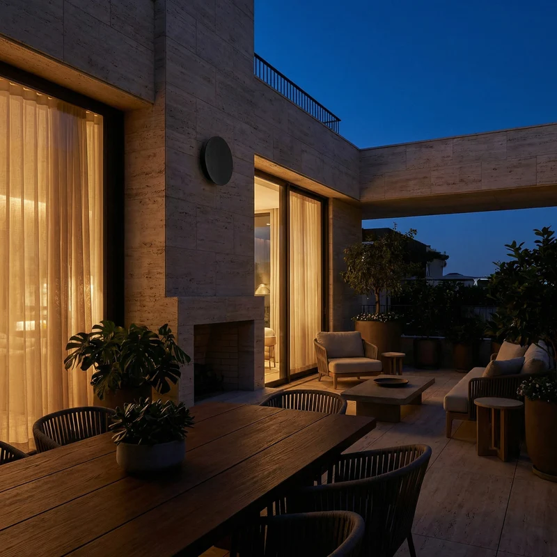 Moderne LED-Außenwandleuchte – Noxéa