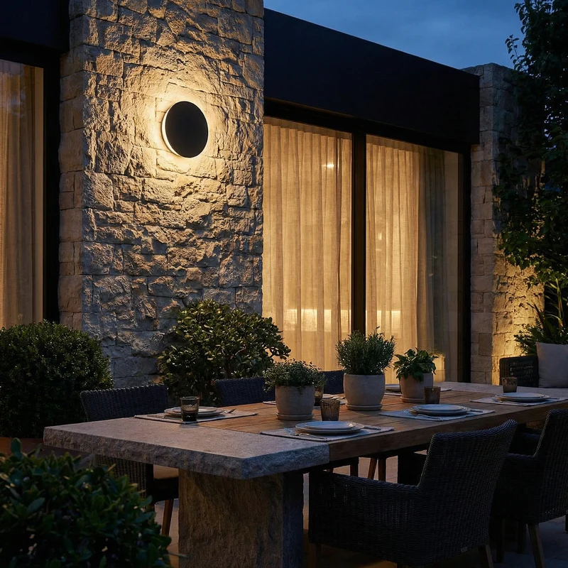 Moderne LED-Außenwandleuchte – Noxéa
