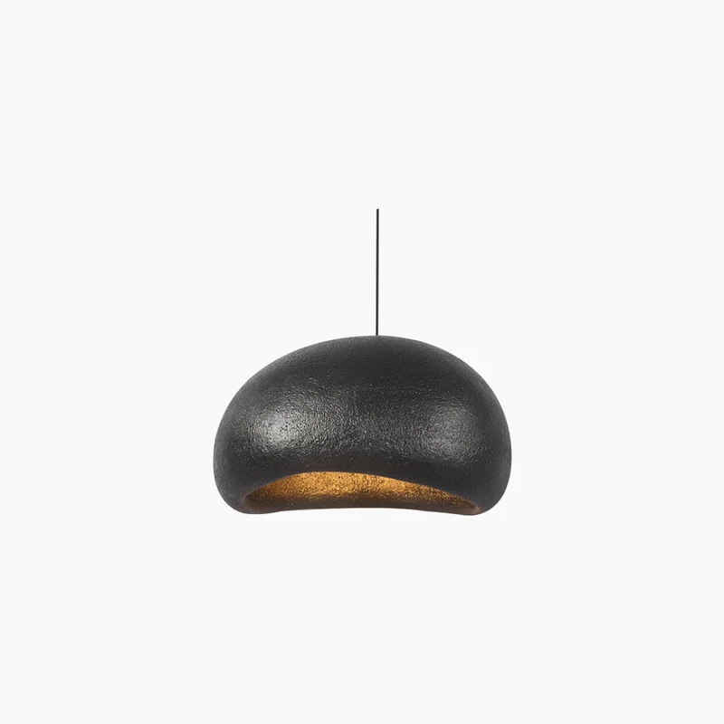 Pendant Light Japanese Wabi-Sabi Cloud, Metal Silver / Black