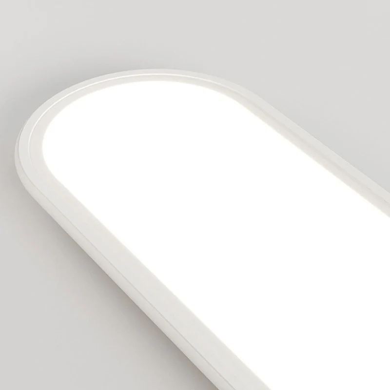 Flush Mount Ceiling Light LED Modern Rounded Rectangle, White