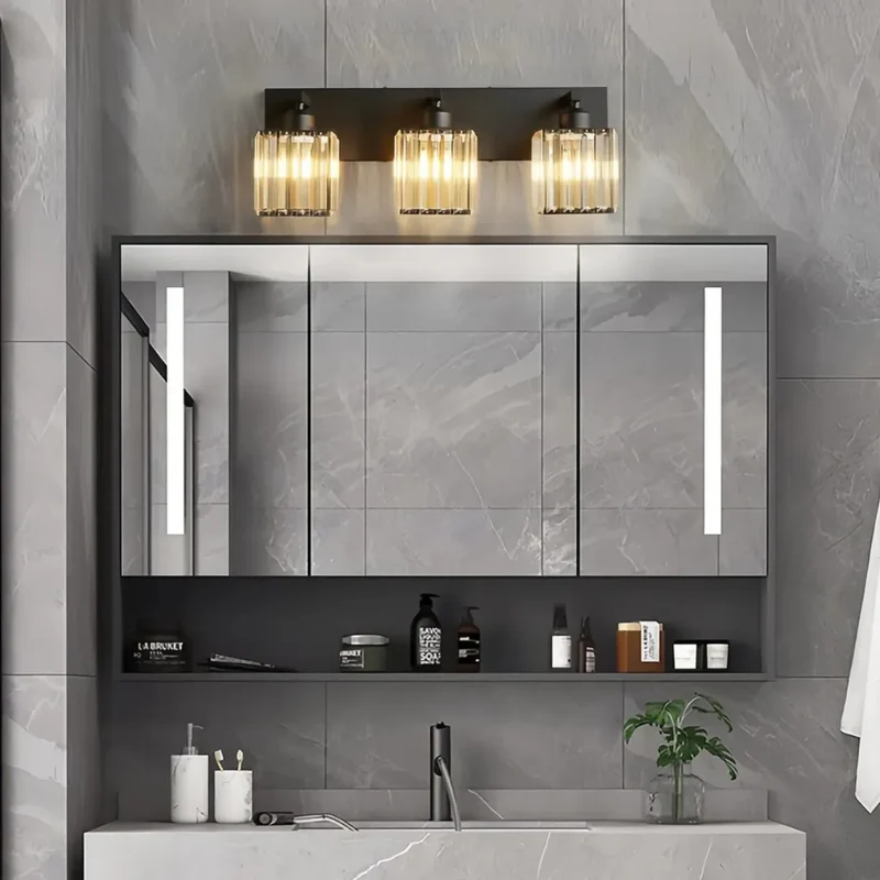 LED Badezimmer-Wandleuchte mit Kristall-Lampenschirm, IP44