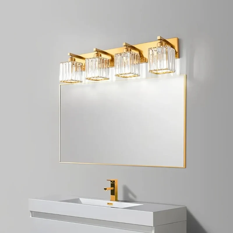 LED Badezimmer-Wandleuchte mit Kristall-Lampenschirm, IP44