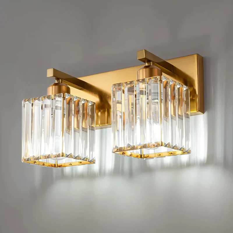 LED Badezimmer-Wandleuchte mit Kristall-Lampenschirm, IP44