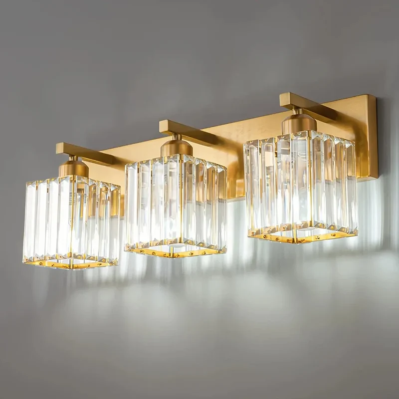LED Badezimmer-Wandleuchte mit Kristall-Lampenschirm, IP44