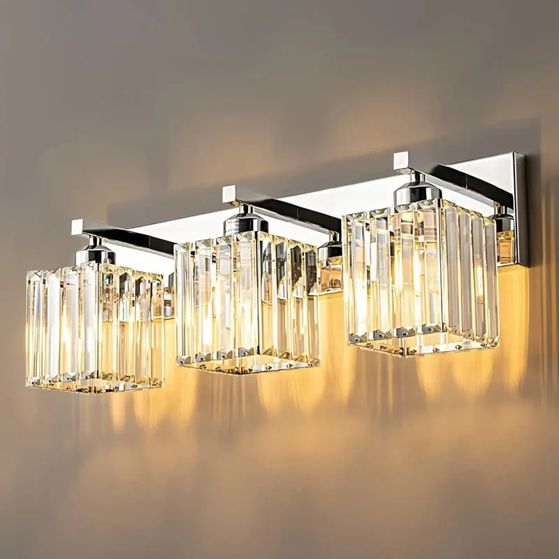 LED Badezimmer-Wandleuchte mit Kristall-Lampenschirm, IP44