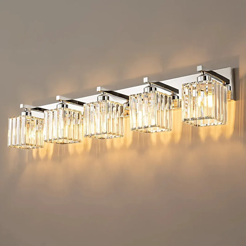 LED Badezimmer-Wandleuchte mit Kristall-Lampenschirm, IP44