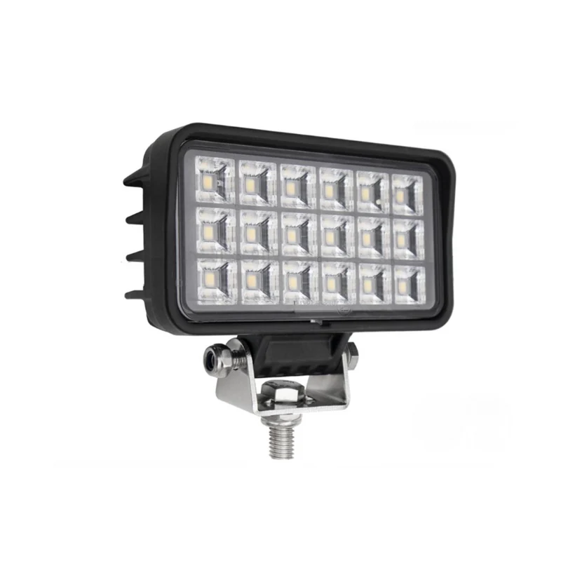 Rechteckige LED-Arbeitsleuchte mit Edelstahlhalterung / 18 W