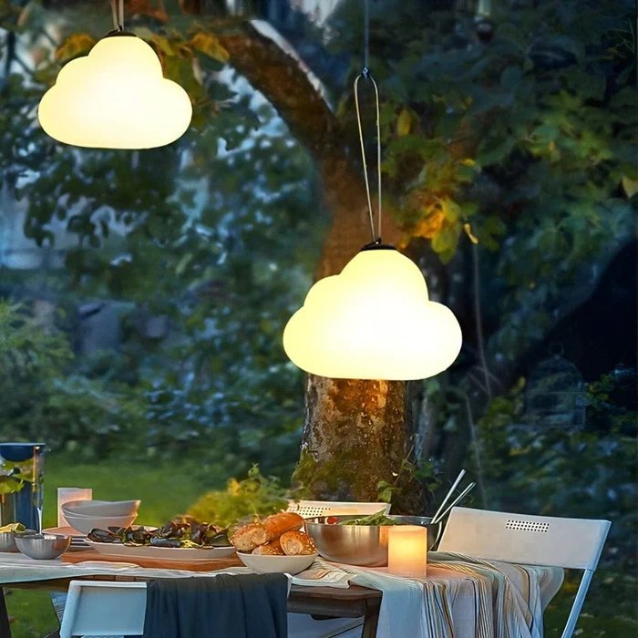 LED-Hängeleuchte aus Metall und Acryl für Garten – Metacryl