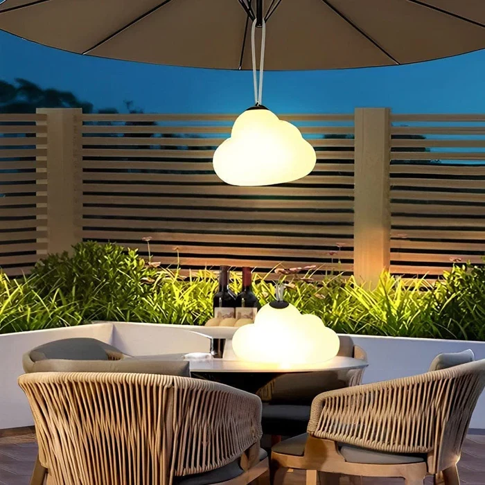 LED-Hängeleuchte aus Metall und Acryl für Garten – Metacryl