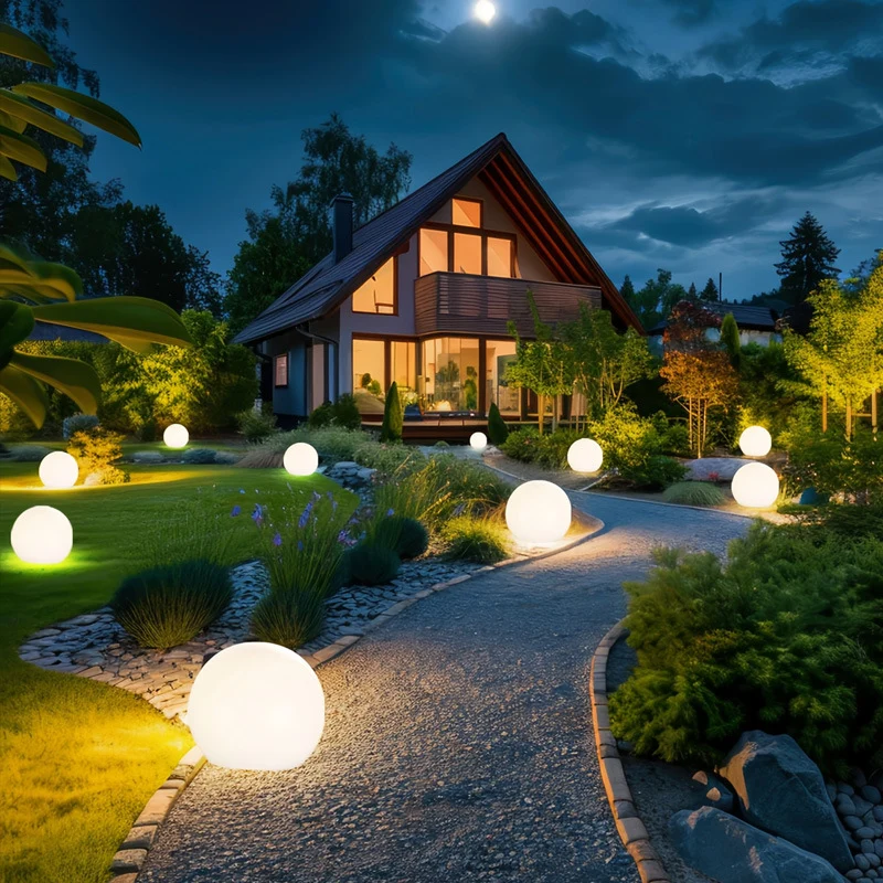Kugelförmige Gartenleuchte – Solastère
