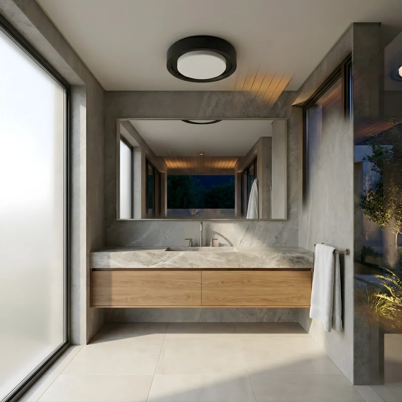 Runde Wand- und Deckenleuchte aus Aluminium – Ciralux