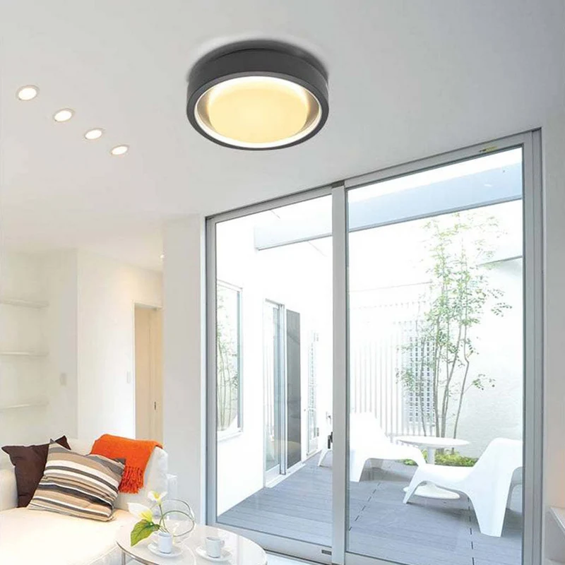Runde Wand- und Deckenleuchte aus Aluminium – Ciralux