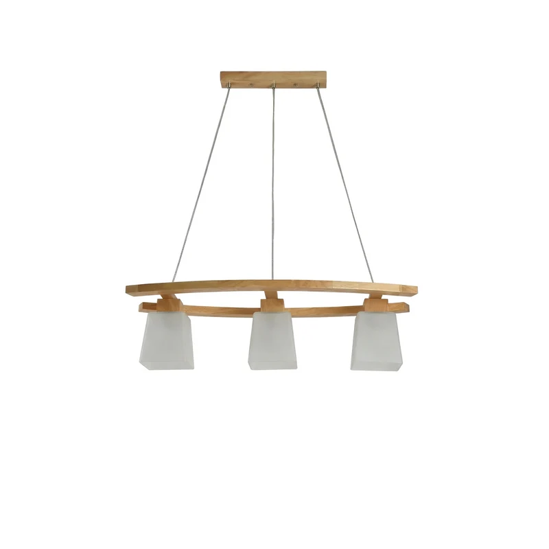 Moderne japanische Holzpendelleuchte – Senka