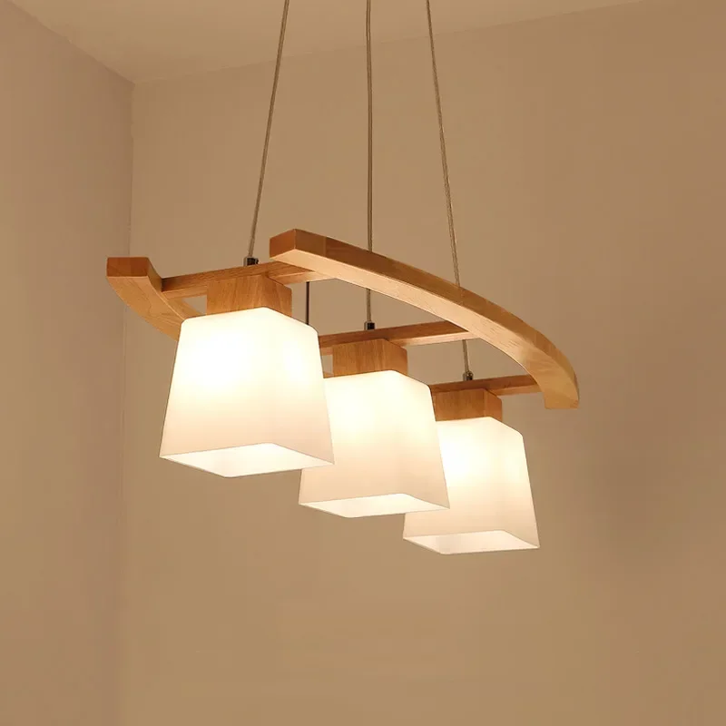 Moderne japanische Holzpendelleuchte – Senka