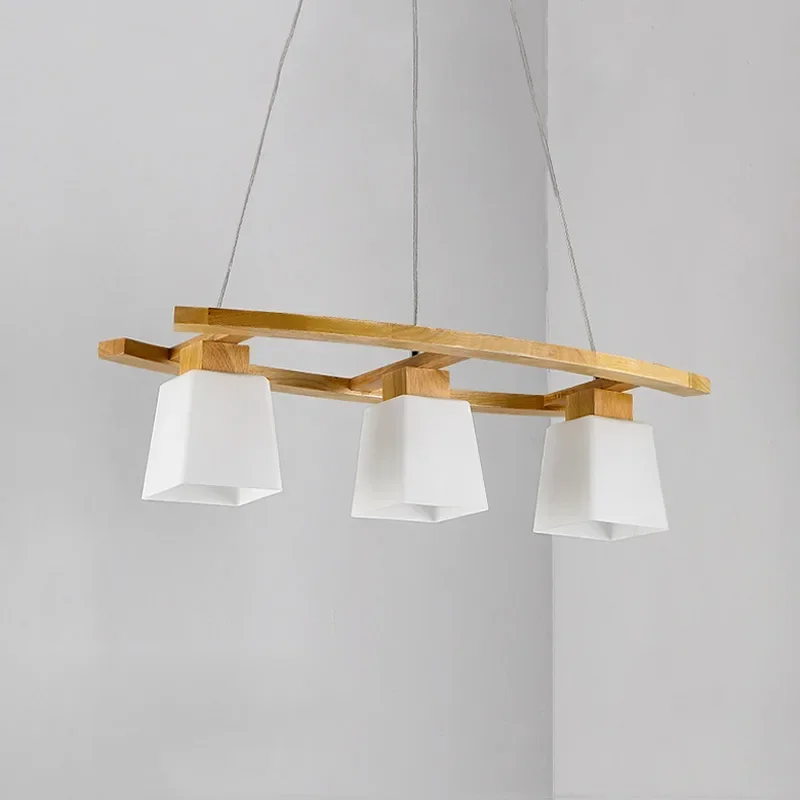 Moderne japanische Holzpendelleuchte – Senka