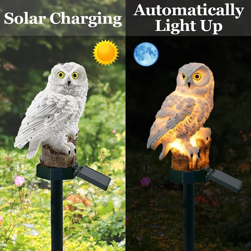 Solarlampe für Außen in Eulenform – Owlenza