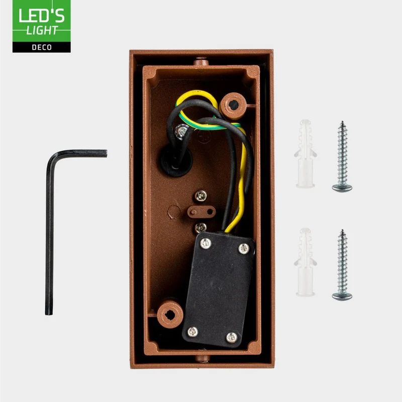 LED Wandleuchte GU10 IP44 Rostfarben - LED's Light