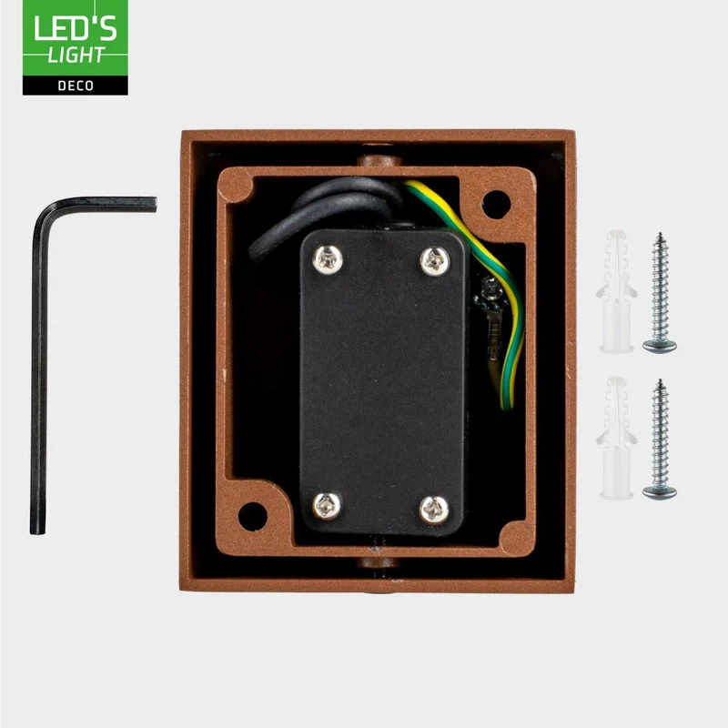 LED Wandleuchte GU10 max. 35W IP44 Rostfarben - LED's Light