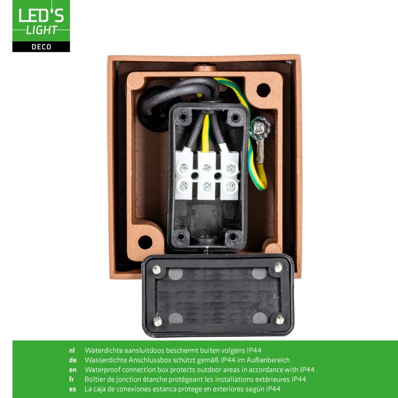 LED Wandleuchte GU10 max. 35W IP44 Rostfarben - LED's Light