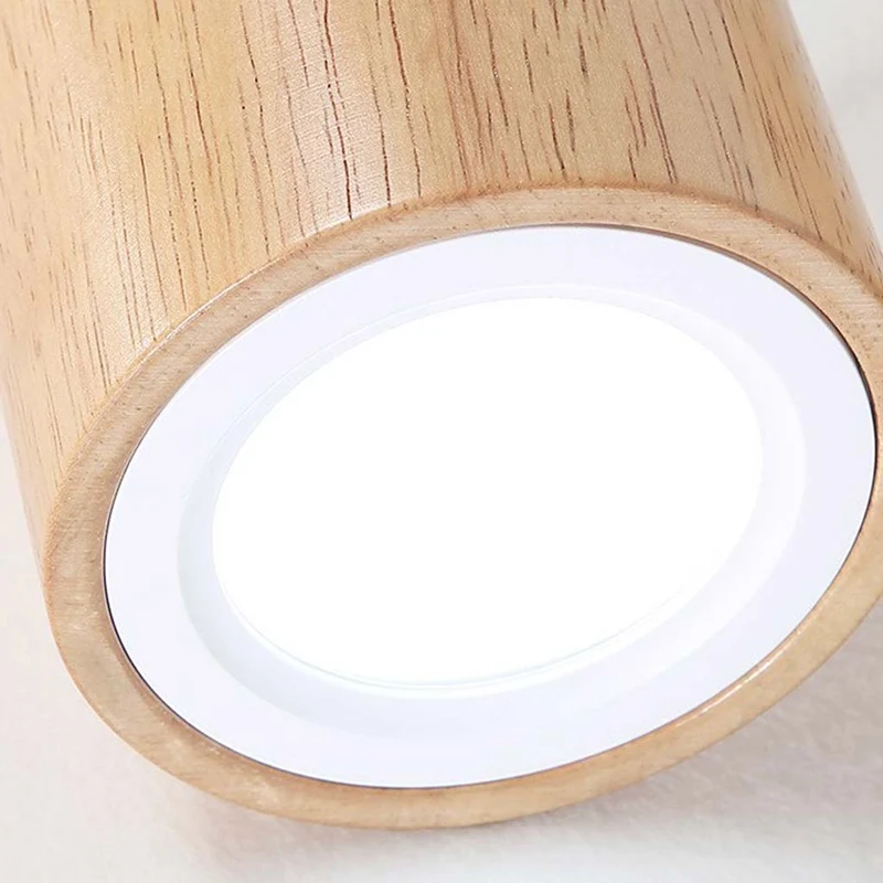 Ceiling Light Downlight Wood LED Cylinder/Cube, Log Color