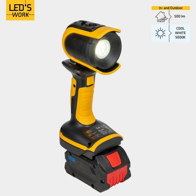 LED 18V Arbeitsleuchte für Elektrowerkzeuge 5W 500lm 5000K neutralweiß - LED's Work
