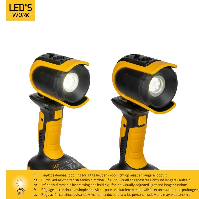LED 18V Arbeitsleuchte für Elektrowerkzeuge 5W 500lm 5000K neutralweiß - LED's Work