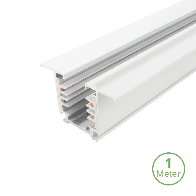3-Phasen-Schiene | Unterputz | 100 cm | Weiß