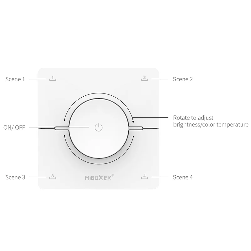 Mi-Light Fernbedienung | CCT | Weiß