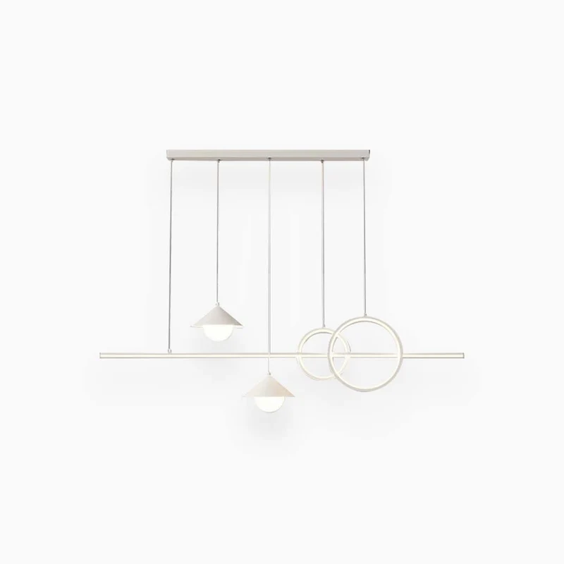 Chandelier Modern Minimalist Geometric Linear LED, Black / White