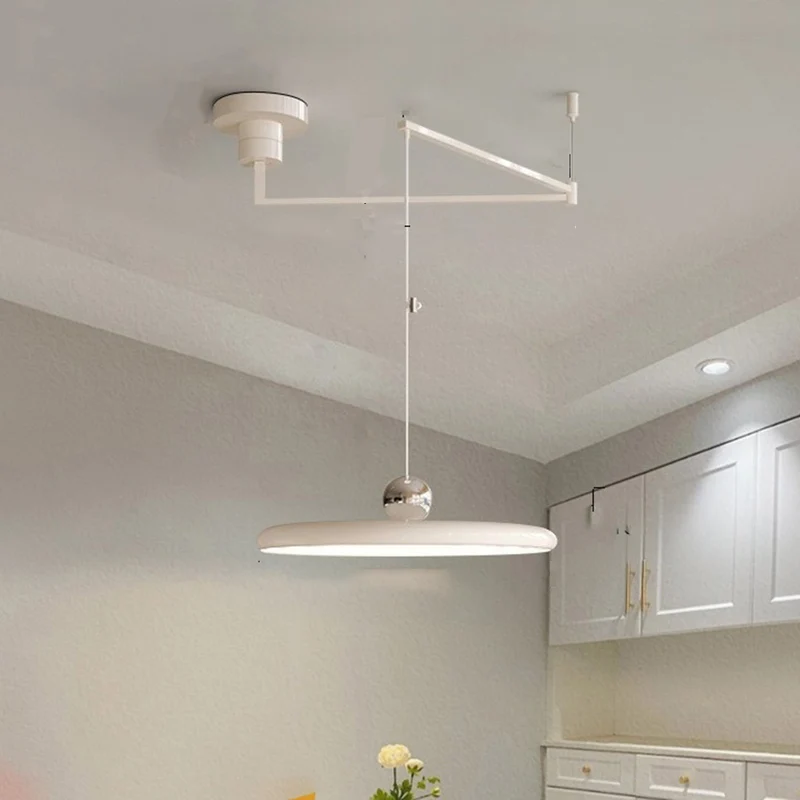 Pendant Light Adjustable Swing Arm UFO Dimmable, 5 Colors