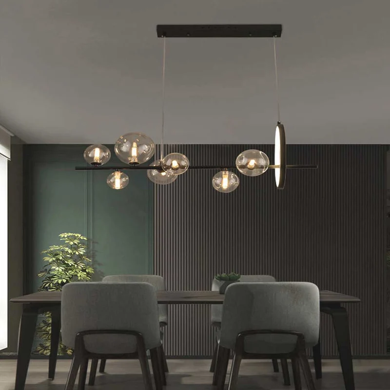 Pendant Light Chandelier Fashion Linear Glass Bubble