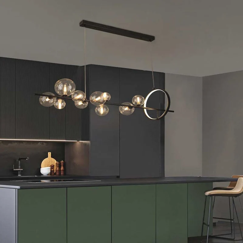 Pendant Light Chandelier Fashion Linear Glass Bubble